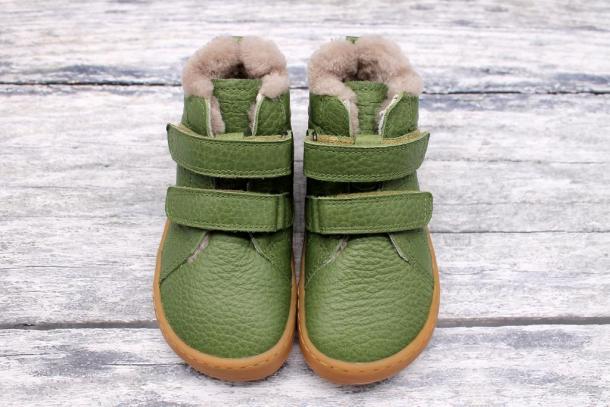 FRODDO - zimní barefoot boty, OLIVE