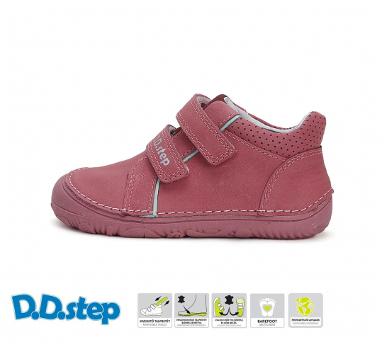 DD STEP - celoroční boty S073-42466B DARK PINK