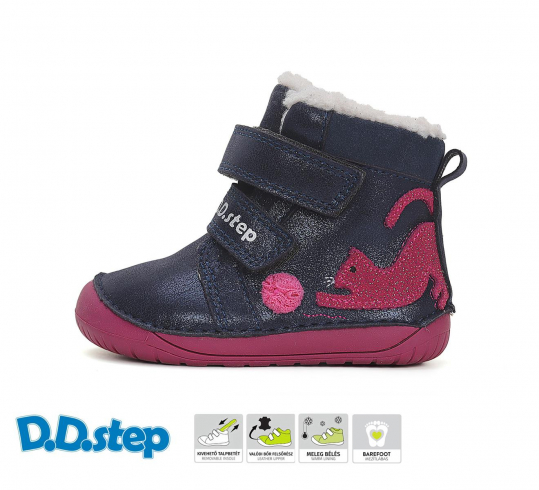 DD STEP - zimní boty W070-42110A, BLUE (holka)