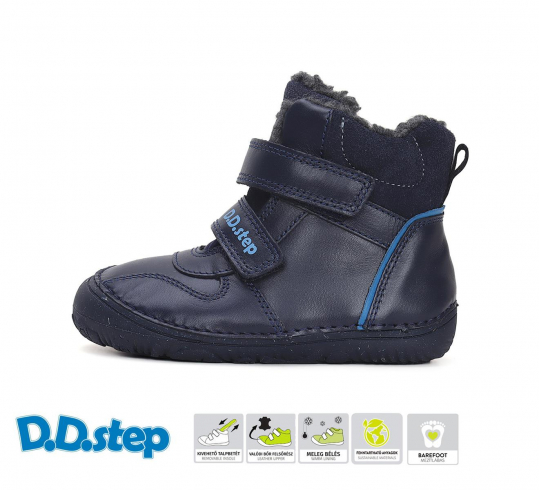 DD STEP - zimní boty W073-42814A, ROYAL BLUE (Kluk)